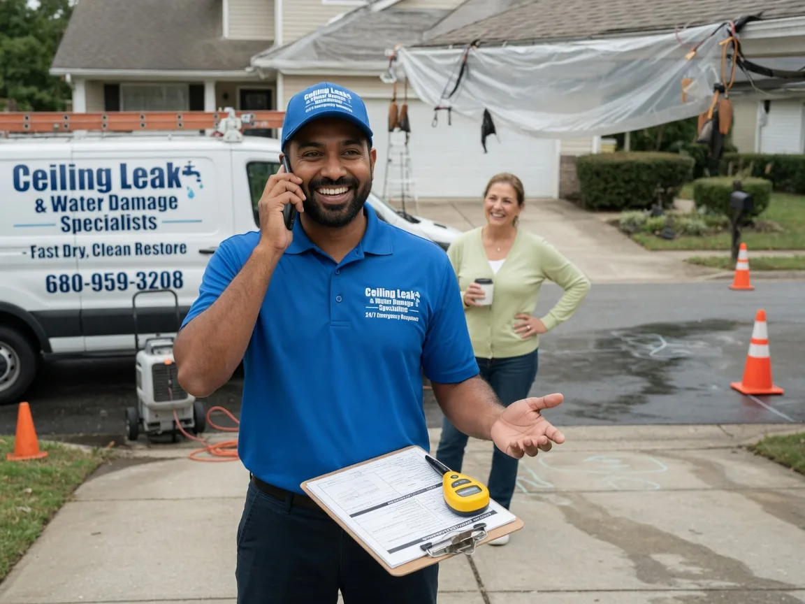 Ceiling Leak Cleanup Bluff Springs, IL FAQs